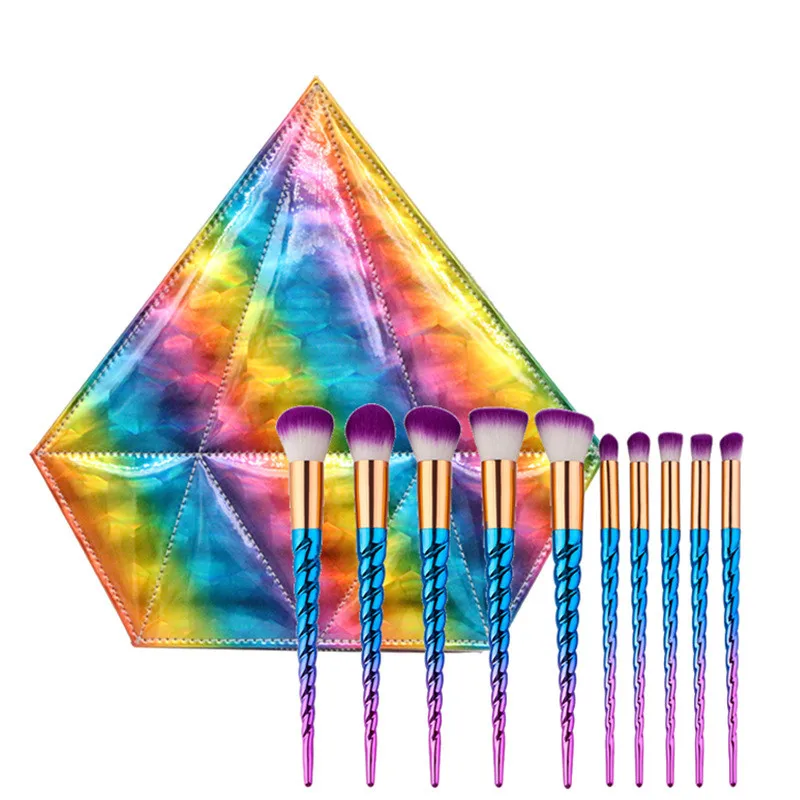 10pcs Thread Rainbow Handle Spiral Makeup brushes Diamond Bag Cosmetics Foundation Blending Blush Make up Organizer Brush tool
10pcs Thread Rainbow Handle Spiral Makeup brushes Diamond Bag Cosmetics Foundation Blending Blush Make up Organizer Brush tool