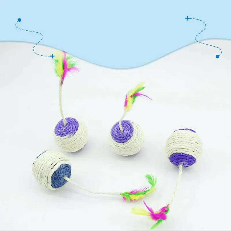 Pet Cat Kitten Toy Rolling Sisal Scratching ball Funny Cat Kitten Play Dolls Tumbler Ball Pet Cat Toys Interactive Feather Toy
Pet Cat Kitten Toy Rolling Sisal Scratching ball Funny Cat Kitten Play Dolls Tumbler Ball Pet Cat Toys Interactive Feather Toy