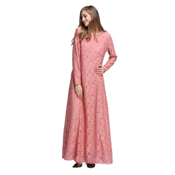 Women Elegant Muslim Lace Cutout Solid Color Invisible Zipper Dress Slim Fit Waist Skirt Long Sleeve Round Neck Robes Cardigan
Women Elegant Muslim Lace Cutout Solid Color Invisible Zipper Dress Slim Fit Waist Skirt Long Sleeve Round Neck Robes Cardigan