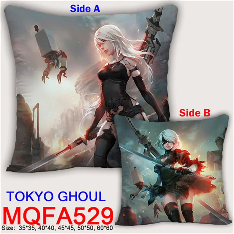 25 Styles Decorative Pillows 45X45CM Custom NieR Automatas Pillow Cushions Soft Two-Side Printed Pillow for Christmas Gifts
25 Styles Decorative Pillows 45X45CM Custom NieR Automatas Pillow Cushions Soft Two-Side Printed Pillow for Christmas Gifts