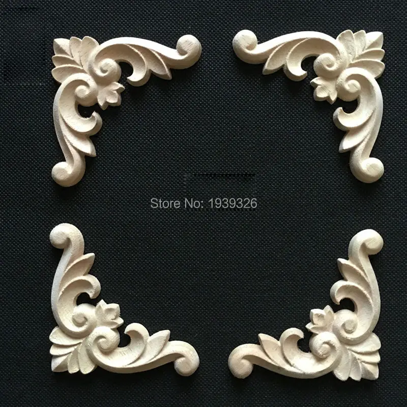 2 pcs Natural Wood Appliques Irregular Flower Wood Carving Decals Decorative Wooden Mouldings for Cabinet Door Furniture Decor
2 pcs Natural Wood Appliques Irregular Flower Wood Carving Decals Decorative Wooden Mouldings for Cabinet Door Furniture Decor