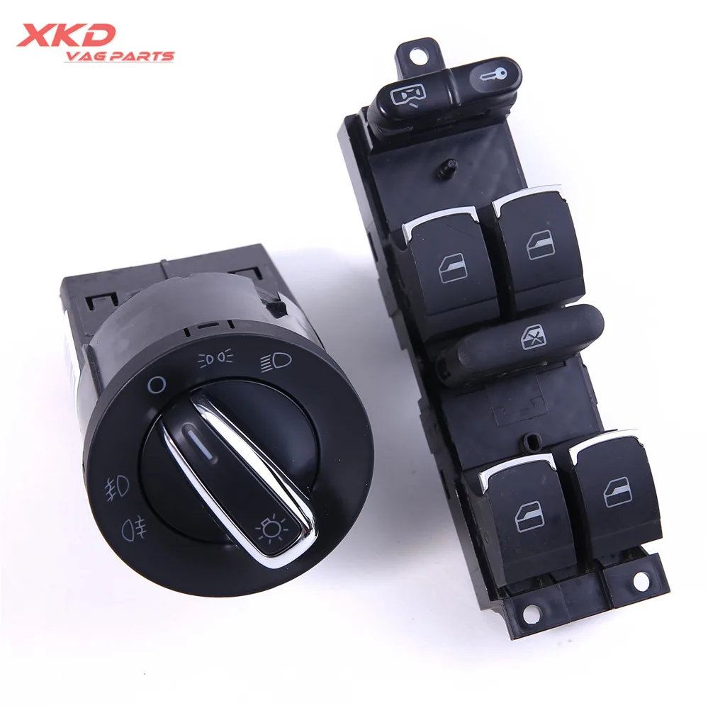 2Pcs Chrome Headlight Master Window Switch For V-W Golf Jet-ta MK4 Bora Passat Be-ttle
2Pcs Chrome Headlight Master Window Switch For V-W Golf Jet-ta MK4 Bora Passat Be-ttle