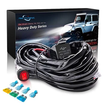 MICTUNING 40Amp Wiring Harness Fuse Relay Kit w/ ON-OFF Waterproof Switch 1 Lead for Offroad Truck Motorcycle Auto LED Light Bar
MICTUNING 40Amp Wiring Harness Fuse Relay Kit w/ ON-OFF Waterproof Switch 1 Lead for Offroad Truck Motorcycle Auto LED Light Bar
