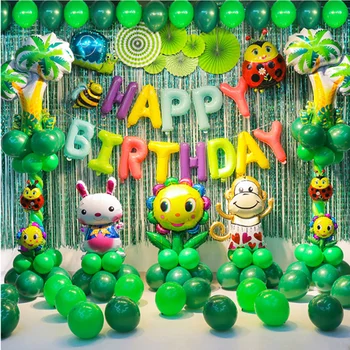 Green Forest Animal Party Balloon Set Rabbit Monkey Ballon Colorful Happy Birthday Bee Balloons Backdrop Decor
Green Forest Animal Party Balloon Set Rabbit Monkey Ballon Colorful Happy Birthday Bee Balloons Backdrop Decor