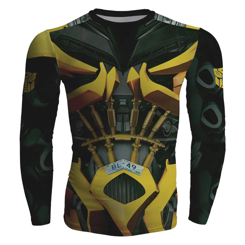 2017 Summer Hi-Q Quick-dry Slim Fitness Men's T-shirt Long Sleeve Male Tees The Avengers Transformation Bumblebee Autobot Prints
2017 Summer Hi-Q Quick-dry Slim Fitness Men's T-shirt Long Sleeve Male Tees The Avengers Transformation Bumblebee Autobot Prints