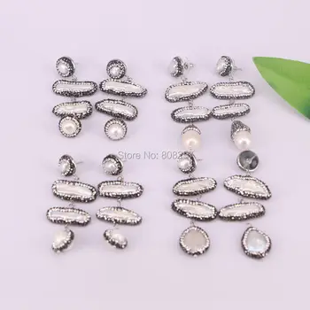4pair Mixed Style pave rhinestone freshwater pearl beads tassel Charms dangle earrings for women jewelry
4pair Mixed Style pave rhinestone freshwater pearl beads tassel Charms dangle earrings for women jewelry
