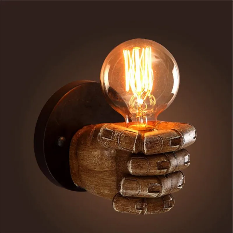 Fashion creative retro fist lamp E27 wall light dining room restaurant aisle corridor pub cafe wall lamp light bulb Not Include
Fashion creative retro fist lamp E27 wall light dining room restaurant aisle corridor pub cafe wall lamp light bulb Not Include