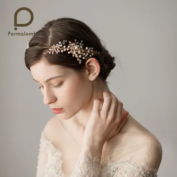 Parmalambe Handmade Gold Bridal Hair Vine Flower Charms Hair Jewelry Pearls Rhinestone Bridal Headpiece Wedding Hair Accessories
Parmalambe Handmade Gold Bridal Hair Vine Flower Charms Hair Jewelry Pearls Rhinestone Bridal Headpiece Wedding Hair Accessories