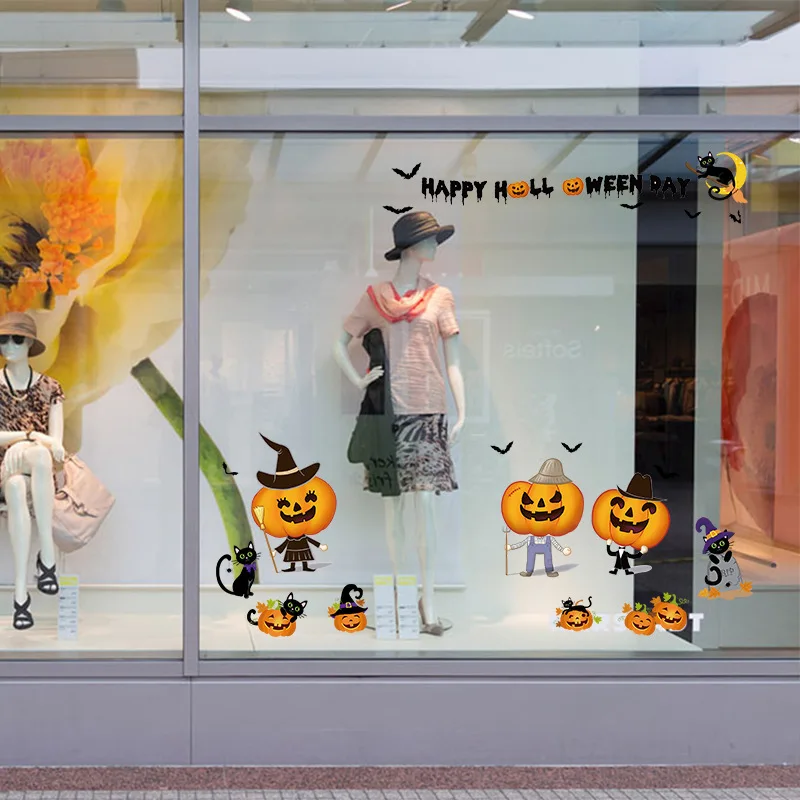 Hot Popular Vinyl Removable 3D Wall Stickers Halloween Pumpkin Black Bat Cats Decor Decals for Walls Home Decoration 45*60cm
Hot Popular Vinyl Removable 3D Wall Stickers Halloween Pumpkin Black Bat Cats Decor Decals for Walls Home Decoration 45*60cm