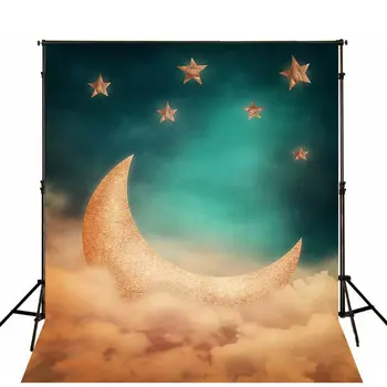 night sky gold stars crescent moon clouds backdrops Vinyl cloth High quality Computer print wall Backgrounds
night sky gold stars crescent moon clouds backdrops Vinyl cloth High quality Computer print wall Backgrounds