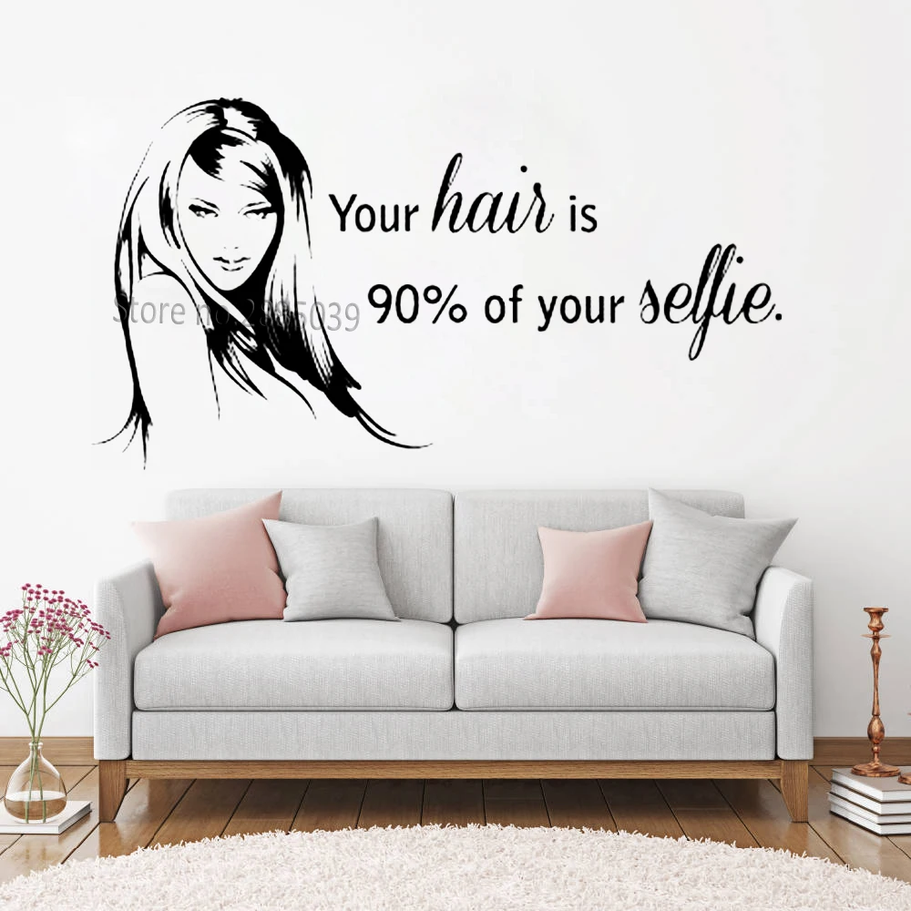 Красивые Красота волос салон наклейка Настенный декор окна Стикеры s Wall Art Цитата "ваши волосы 90% вашего..." Стена парикмахерской Стикеры LC881
Красивые Красота волос салон наклейка Настенный декор окна Стикеры s Wall Art Цитата "ваши волосы 90% вашего..." Стена парикмахерской Стикеры LC881