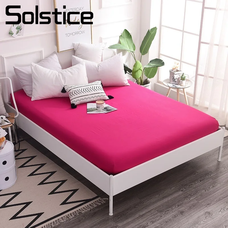 Solstice Home Textile Simple Nordic Solid Color Rose Red Pink Bed Fitted Sheet 100% Cotton Mattress Cover Girls Kids Adult Woman
Solstice Home Textile Simple Nordic Solid Color Rose Red Pink Bed Fitted Sheet 100% Cotton Mattress Cover Girls Kids Adult Woman