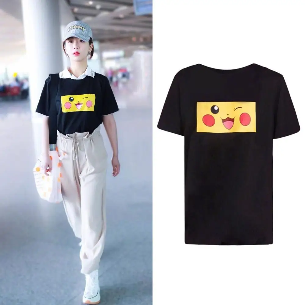 Pikachu Pokemon Cartoon Mouse Teletubbies Women T-shirt Camiseta Korean vogue T shirt Loose T-shirt Harajuku angel Top femme
Pikachu Pokemon Cartoon Mouse Teletubbies Women T-shirt Camiseta Korean vogue T shirt Loose T-shirt Harajuku angel Top femme