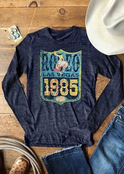 Fashion Women T-Shirt Full Long Sleeve Female Autumn t shirt Rodeo Las Vegas 1985 USA Print 2018 Casual T-Shirt Ladies Tops Tee
Fashion Women T-Shirt Full Long Sleeve Female Autumn t shirt Rodeo Las Vegas 1985 USA Print 2018 Casual T-Shirt Ladies Tops Tee