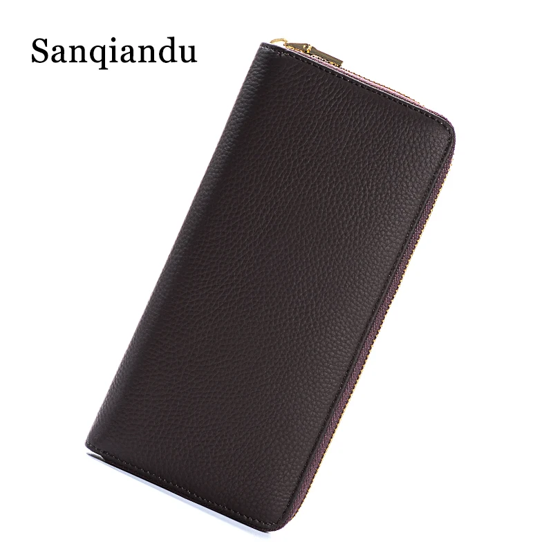 Sanqiandu Simple Wallet Men Genuine Leather Business Long Purse Wallet Female Lady Zipper Phone Clutch Wallet Handy Coin Purse
Sanqiandu Simple Wallet Men Genuine Leather Business Long Purse Wallet Female Lady Zipper Phone Clutch Wallet Handy Coin Purse