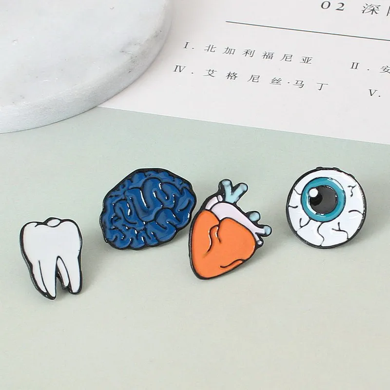 Rinhoo human body brooches brain eyes tooth brooch accessories Women Girl boy Denim jacket Bag Pin Badge Jewelry
Rinhoo human body brooches brain eyes tooth brooch accessories Women Girl boy Denim jacket Bag Pin Badge Jewelry