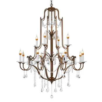 Luxury Vintage E14 K9 Crystal Ancient Gold Led Crystal Chandelier Lighting Fixtures for Loft Staircase Living Room Bedroom Home
Luxury Vintage E14 K9 Crystal Ancient Gold Led Crystal Chandelier Lighting Fixtures for Loft Staircase Living Room Bedroom Home