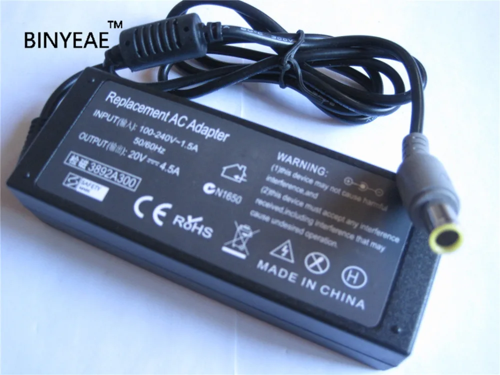 20V 4.5A 90W AC Laptop Power Charger Adapter For IBM Lenovo ThinkPad X230 X230i X120 L330 L521 X131e
20V 4.5A 90W AC Laptop Power Charger Adapter For IBM Lenovo ThinkPad X230 X230i X120 L330 L521 X131e