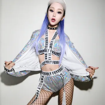 Bar DS Performance New hiphop Sequin nightclub Dance Wear Sexy Laser DJ female singer Costume Outfit
Bar DS Performance New hiphop Sequin nightclub Dance Wear Sexy Laser DJ female singer Costume Outfit