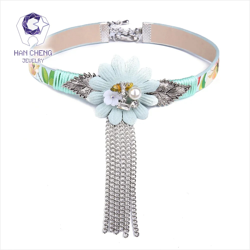 HanCheng New Fashion PU Belt Pearl Crystal Bee Leaves Flower Choker Necklace Women Necklaces Tassel collar jewelry bijoux
HanCheng New Fashion PU Belt Pearl Crystal Bee Leaves Flower Choker Necklace Women Necklaces Tassel collar jewelry bijoux