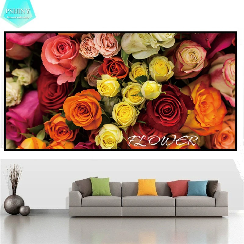 PSHINY 5D DIY Diamond embroidery red rose Picture Full Round rhinestone Multicolor flower Diamond Painting cross stich
PSHINY 5D DIY Diamond embroidery red rose Picture Full Round rhinestone Multicolor flower Diamond Painting cross stich