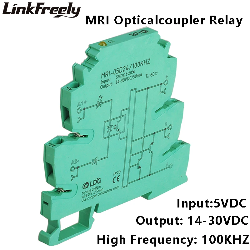 MRI-05D24 100 кГц PLC светодиодный реле оптопары 5 в постоянного тока 8 мА входной Выход 14-30 В постоянного тока 50 мА интерфейс модуль реле напряжения DIN для автоматизации
MRI-05D24 100 кГц PLC светодиодный реле оптопары 5 в постоянного тока 8 мА входной Выход 14-30 В постоянного тока 50 мА интерфейс модуль реле напряжения DIN для автоматизации