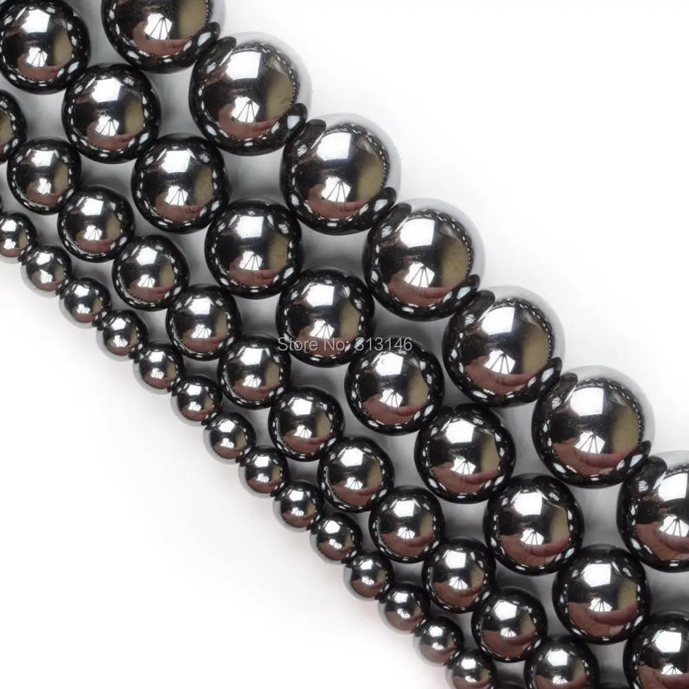 Wholesale Natural Stone Black Hematite Beads 4 6 8 10 12 MM 15" Per Strand Pick Size For DIY Necklace Bracelet Jewelry Making
Wholesale Natural Stone Black Hematite Beads 4 6 8 10 12 MM 15" Per Strand Pick Size For DIY Necklace Bracelet Jewelry Making