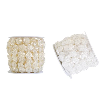 10M Rose Fishing Line Artificial Pearls Beads Chain trim Garland For Jewelry Wedding Bridal Bouquet Flower Decoration 
10M Rose Fishing Line Artificial Pearls Beads Chain trim Garland For Jewelry Wedding Bridal Bouquet Flower Decoration