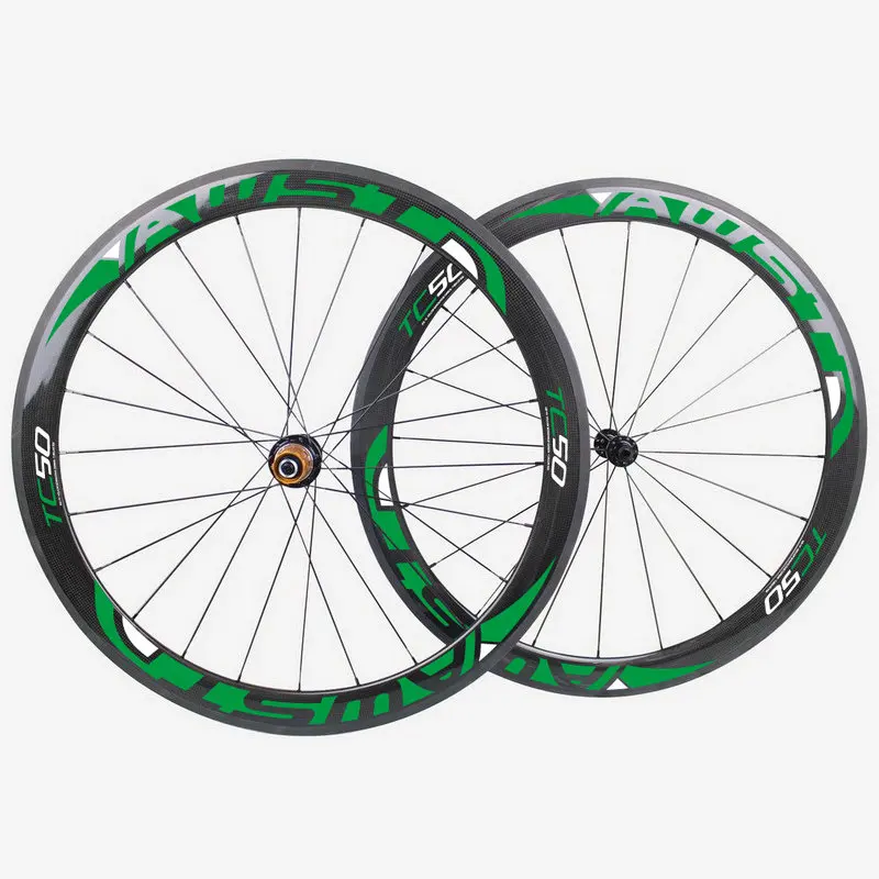 Newest style carbon bike wheels AWST 50mm green color 700C China bicycle carbon wheels clincher 11s with ceramic bearing hubs
Newest style carbon bike wheels AWST 50mm green color 700C China bicycle carbon wheels clincher 11s with ceramic bearing hubs