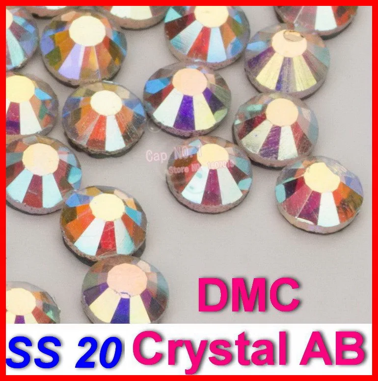 

SS20 1440pcs/Bag Clear AB Crystal DMC HotFix FlatBack glass Rhinestones strass,trim iron on heat transfer Hot Fix crystal stones