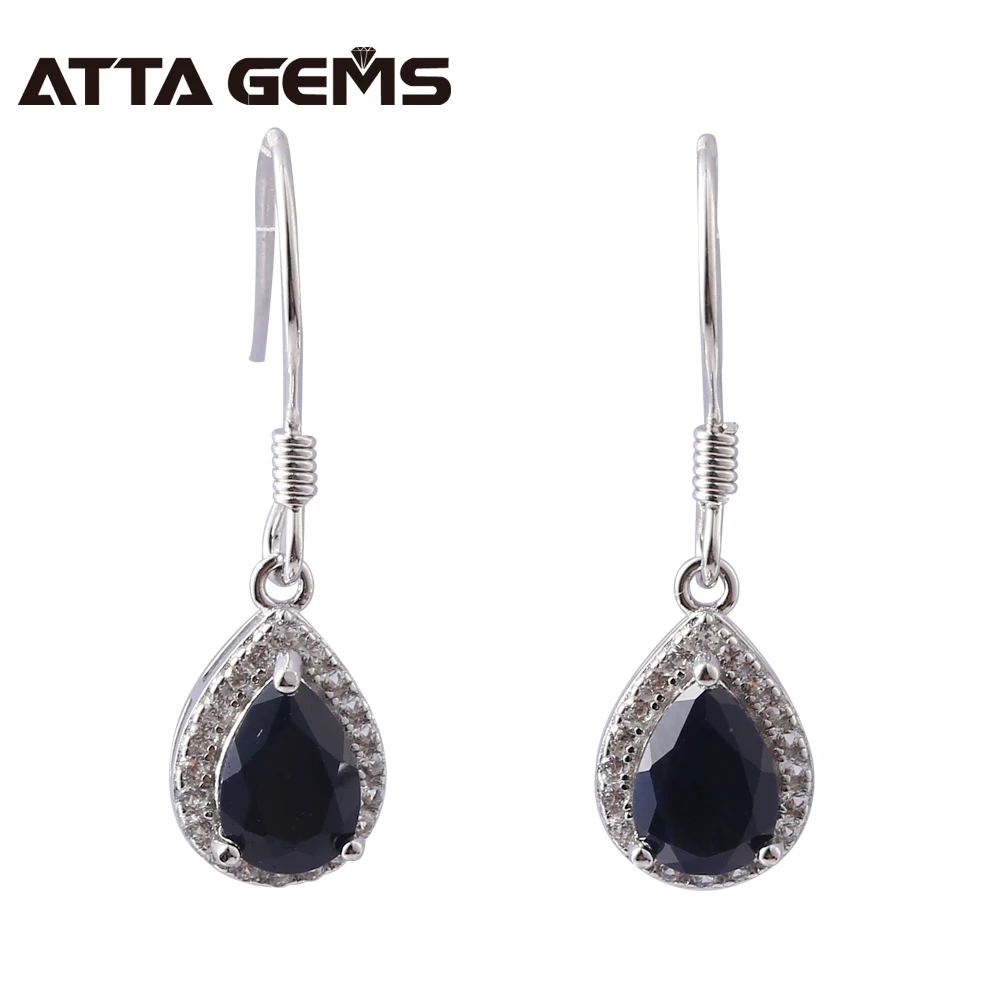 Natural Black Sapphire Sterling Silver Earring For Women Fine Jewelry Mother's Day Birthday Gifts Top Quality Girlfriend Gifts
Natural Black Sapphire Sterling Silver Earring For Women Fine Jewelry Mother's Day Birthday Gifts Top Quality Girlfriend Gifts
