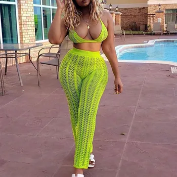 2019 New crochet Beach cover up set sexy women hollow out Top+ long pants bikini swimwear Bathing suit Cover ups Tunics 2PCS/SE
2019 New crochet Beach cover up set sexy women hollow out Top+ long pants bikini swimwear Bathing suit Cover ups Tunics 2PCS/SE