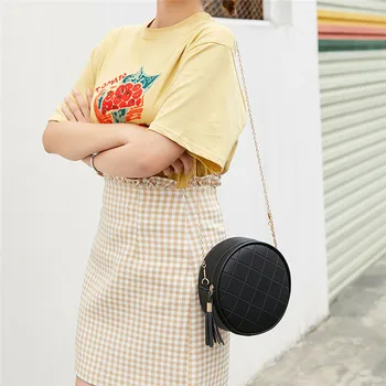 Fashion Women Round Chain Bag Pu Leather Shoulder Crossbody handbag Messenger
Fashion Women Round Chain Bag Pu Leather Shoulder Crossbody handbag Messenger