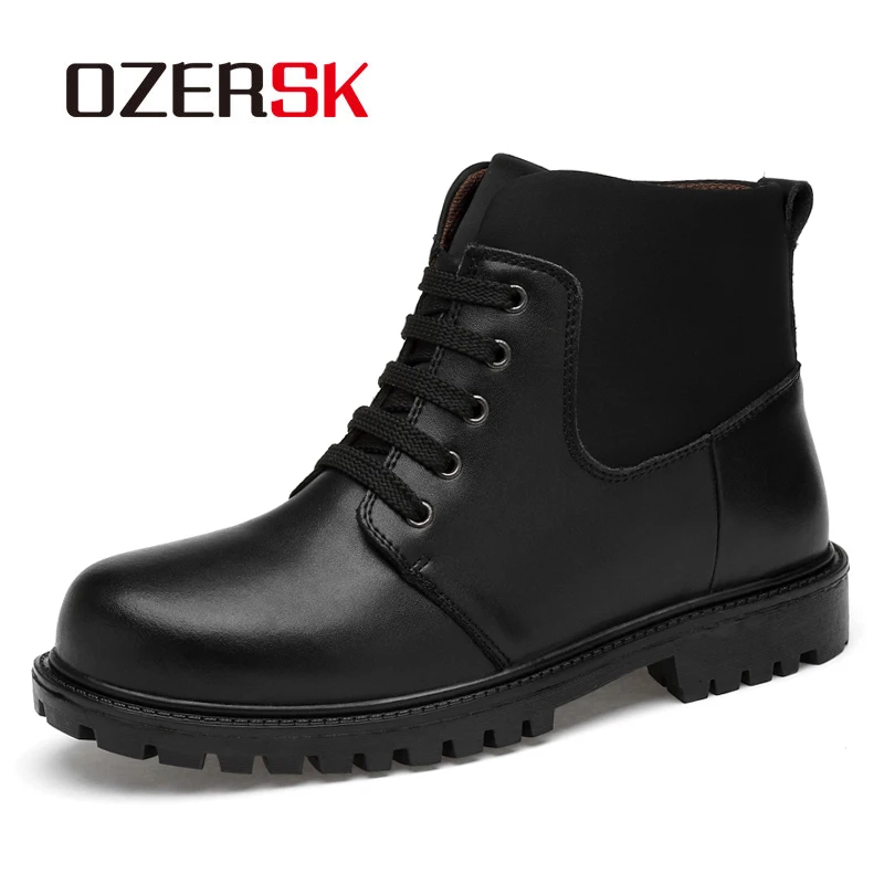 OZERSK High Quality Genuine Leather Men Work Boots Autumn Waterproof Ankle Boots Winter Outdoor Working Boots Men Shoes
OZERSK High Quality Genuine Leather Men Work Boots Autumn Waterproof Ankle Boots Winter Outdoor Working Boots Men Shoes
