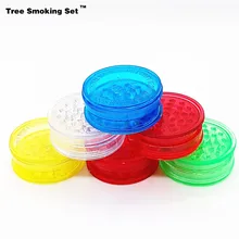 Dia.59mm 3 camadas de plástico tabaco tubarão dentes moedor erva moedor tabaco triturador de especiarias mão muller moledor moedor erva daninha presente(China)