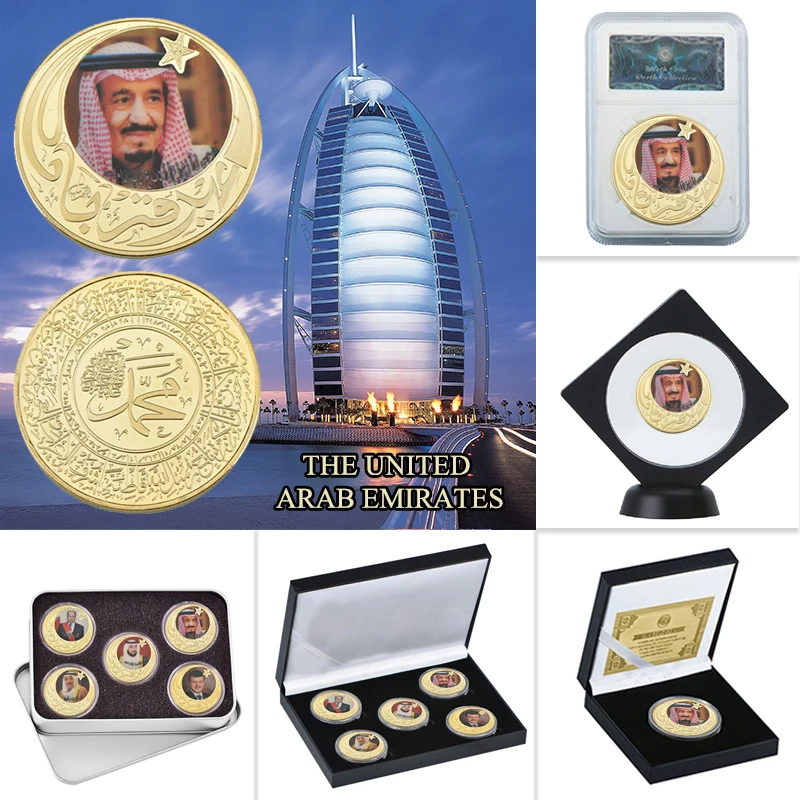 WR Leader of The Dubai UAE Gold Plated Coins Collectibles Original Coin Set with Coins Holder Medal Gift Set Dropshipping
WR Leader of The Dubai UAE Gold Plated Coins Collectibles Original Coin Set with Coins Holder Medal Gift Set Dropshipping