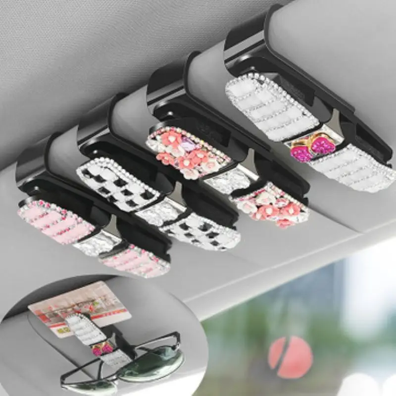 Universal Crystal Car Sun Visor Sunglasses Holder Eyeglasses Clip Multi-function Receipt Card Clip Car Glasses Storage Holder
Universal Crystal Car Sun Visor Sunglasses Holder Eyeglasses Clip Multi-function Receipt Card Clip Car Glasses Storage Holder