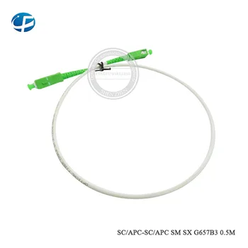 Factory price 50pcs/lot white color 0.5m fiber optic patch cord G657B3 SC/APC SM SX (LSZH) 3.0mm fiber jumper Singlemode Simplex 
Factory price 50pcs/lot white color 0.5m fiber optic patch cord G657B3 SC/APC SM SX (LSZH) 3.0mm fiber jumper Singlemode Simplex