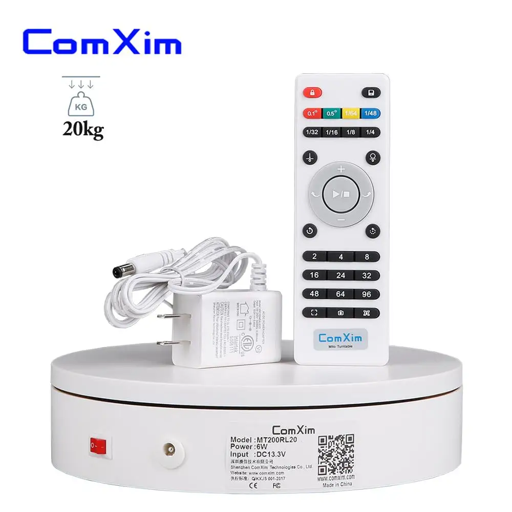 20cm 7.87in Load 20kg Rotating Electric Photography Turntable with Remote Controller,Display Stand for Products display ComXim
20cm 7.87in Load 20kg Rotating Electric Photography Turntable with Remote Controller,Display Stand for Products display ComXim