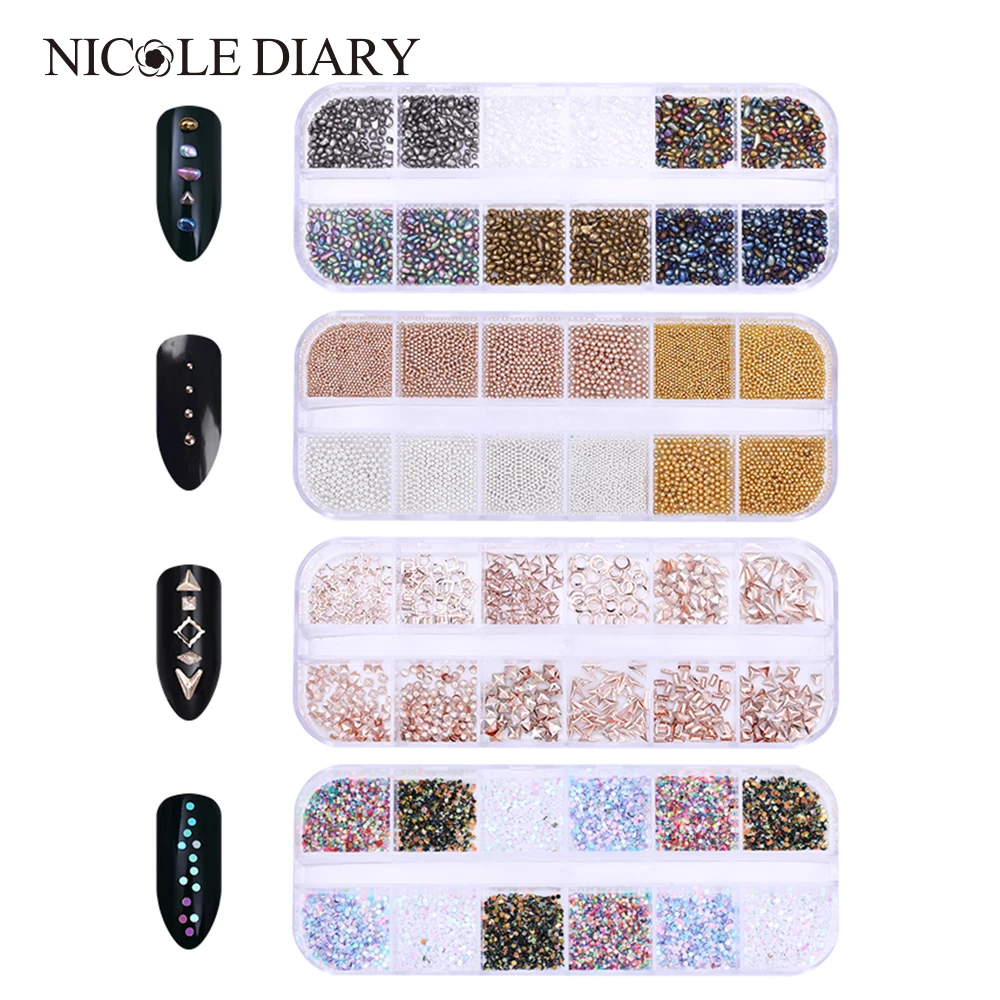 1 Box Nail Studs Metal Rivets Steel Bead Round Circle Star Wafer Irregular Stones Mixed Size Gold UV Gel 3D Nail Art Decoration
1 Box Nail Studs Metal Rivets Steel Bead Round Circle Star Wafer Irregular Stones Mixed Size Gold UV Gel 3D Nail Art Decoration