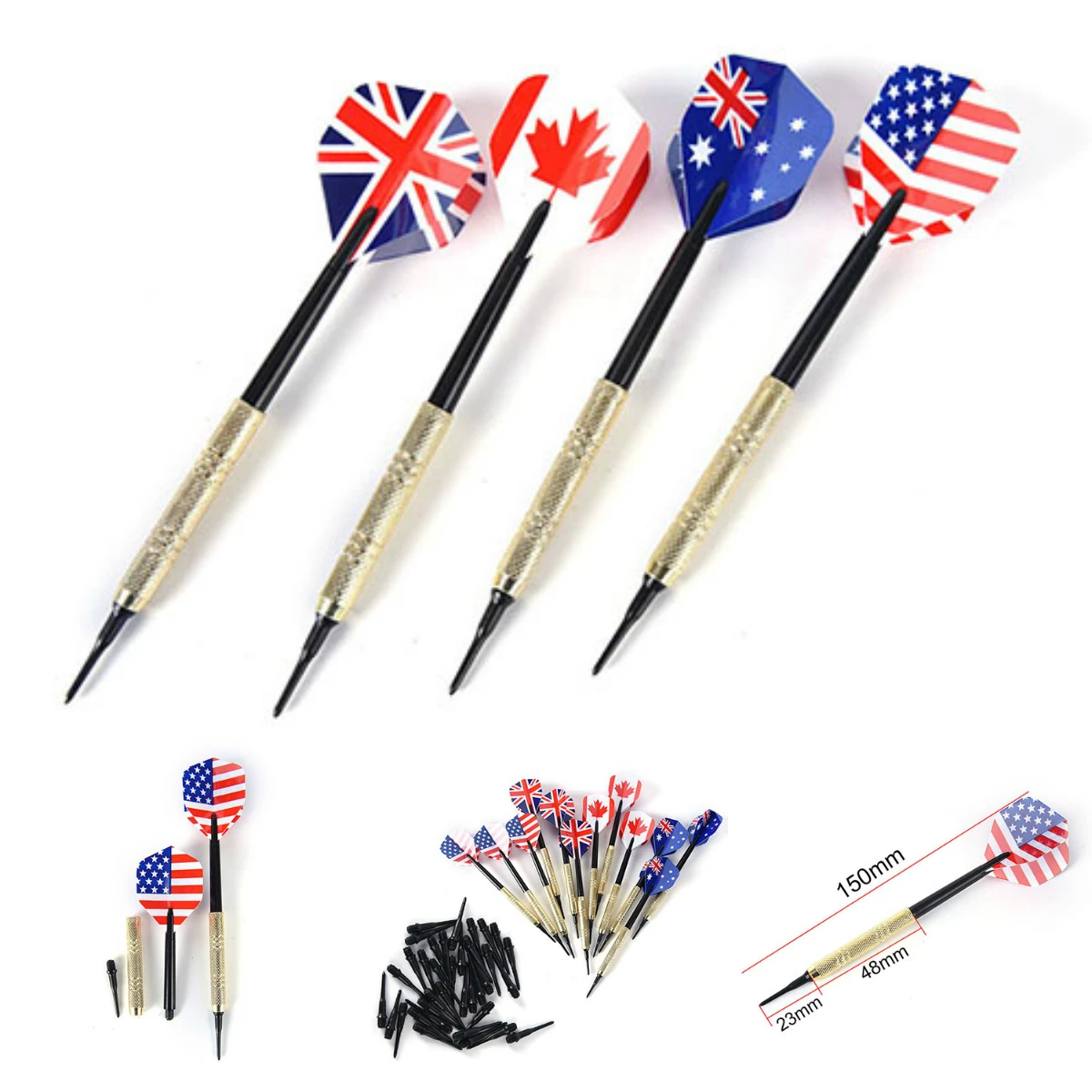 12pcs Plastic Soft Tip Darts With 36 Extra Tips Four Kind Nice Flights Set Tips Needle Replacement For Electronic Dart
12pcs Plastic Soft Tip Darts With 36 Extra Tips Four Kind Nice Flights Set Tips Needle Replacement For Electronic Dart