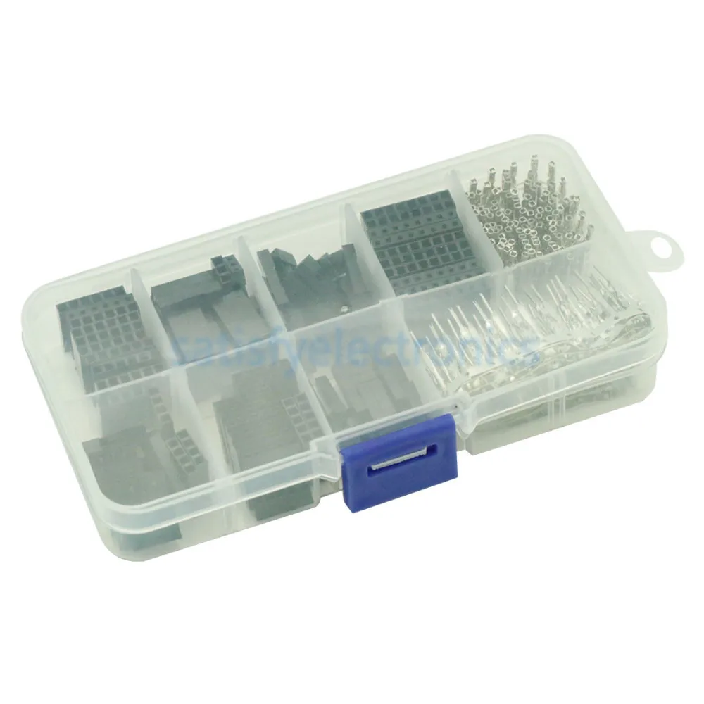 310pcs/Set 2.54mm Male Female Jumper Wire Pin Header Connector Housing Kit Female Male Crimp Pins Electronics Set
310pcs/Set 2.54mm Male Female Jumper Wire Pin Header Connector Housing Kit Female Male Crimp Pins Electronics Set