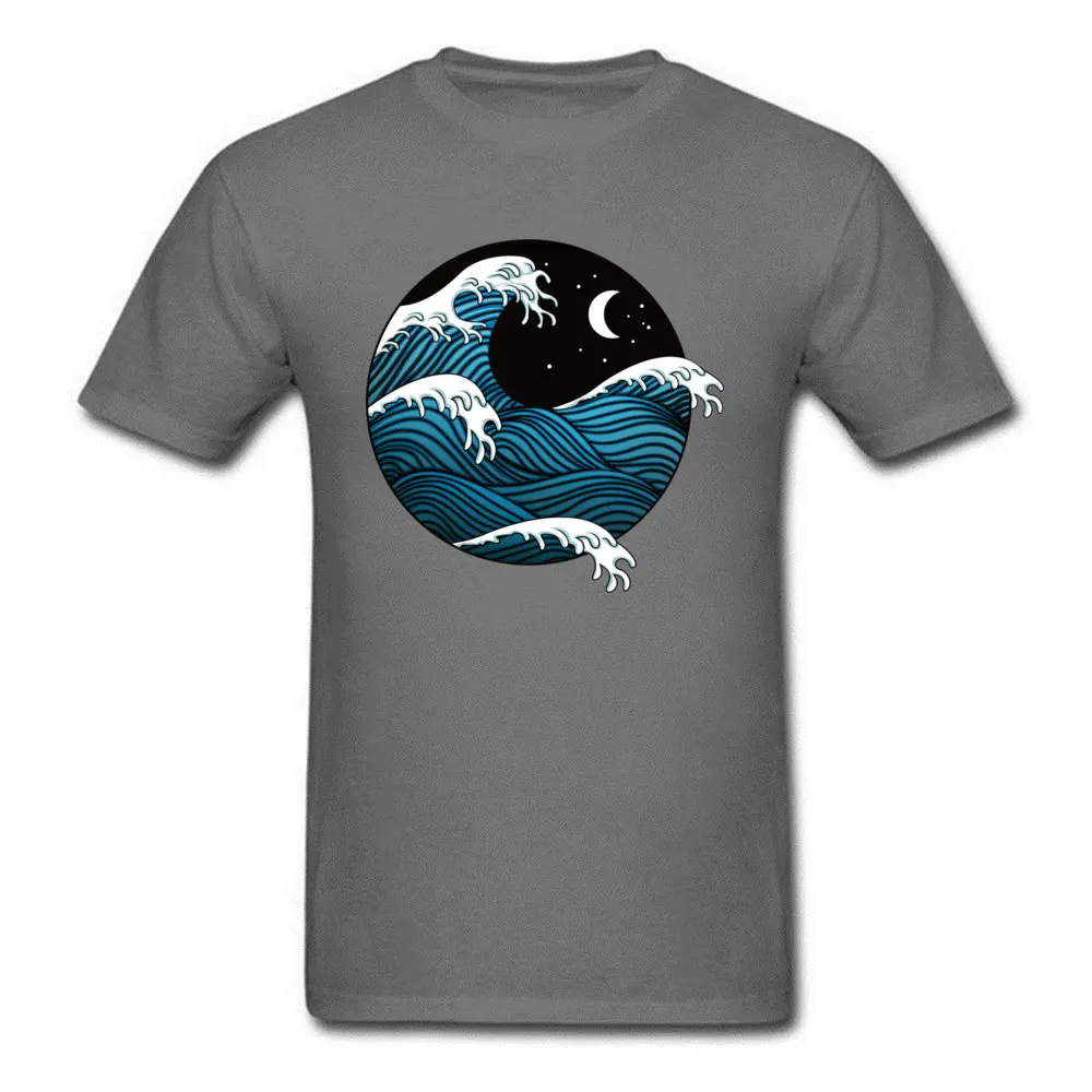 Casual wave in circle Male T-shirts Hip Hop April FOOL DAY Short Sleeve Crew Neck 100% Cotton Tees Crazy T Shirt wave in circle carbon