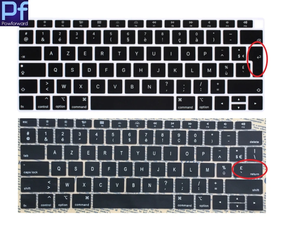 Защитная клавиатура AZERTY с французской версией США Обложка клавиатуры для