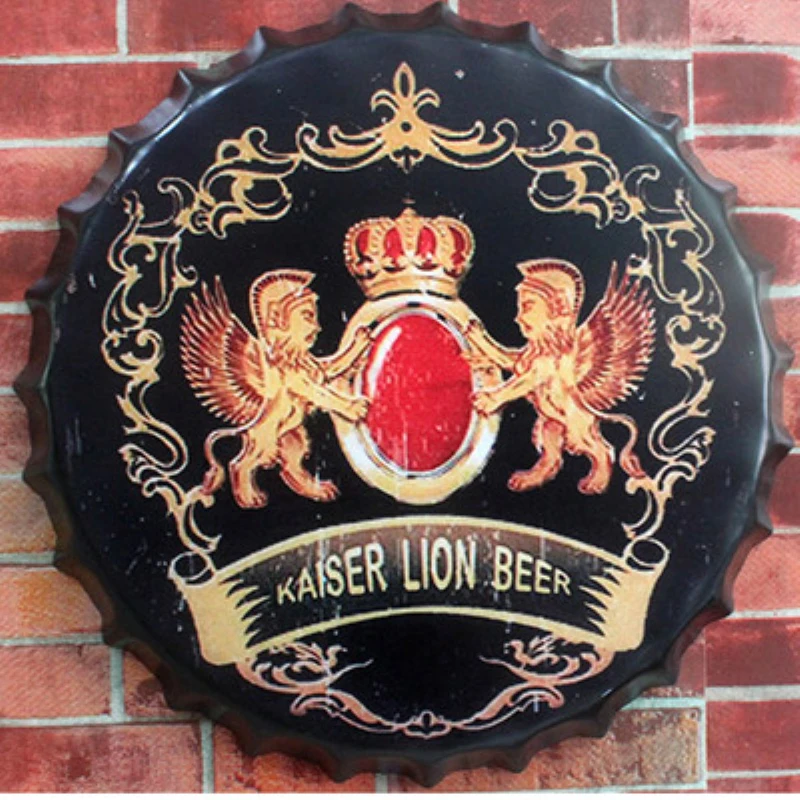 New arrival 3D effect tin sign "KAISER LION BEER" Vintage Metal Painting Beer Cap Bar Wallpaper Decor Retro Mural Poster Craft
New arrival 3D effect tin sign "KAISER LION BEER" Vintage Metal Painting Beer Cap Bar Wallpaper Decor Retro Mural Poster Craft