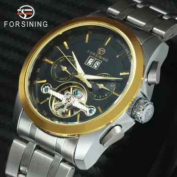 FORSINING Top Brand Luxury Auto Mechanical Watch Men Tourbillon Stainless Steel Strap Skeleton Dial Date Classic Wrist Watches
FORSINING Top Brand Luxury Auto Mechanical Watch Men Tourbillon Stainless Steel Strap Skeleton Dial Date Classic Wrist Watches