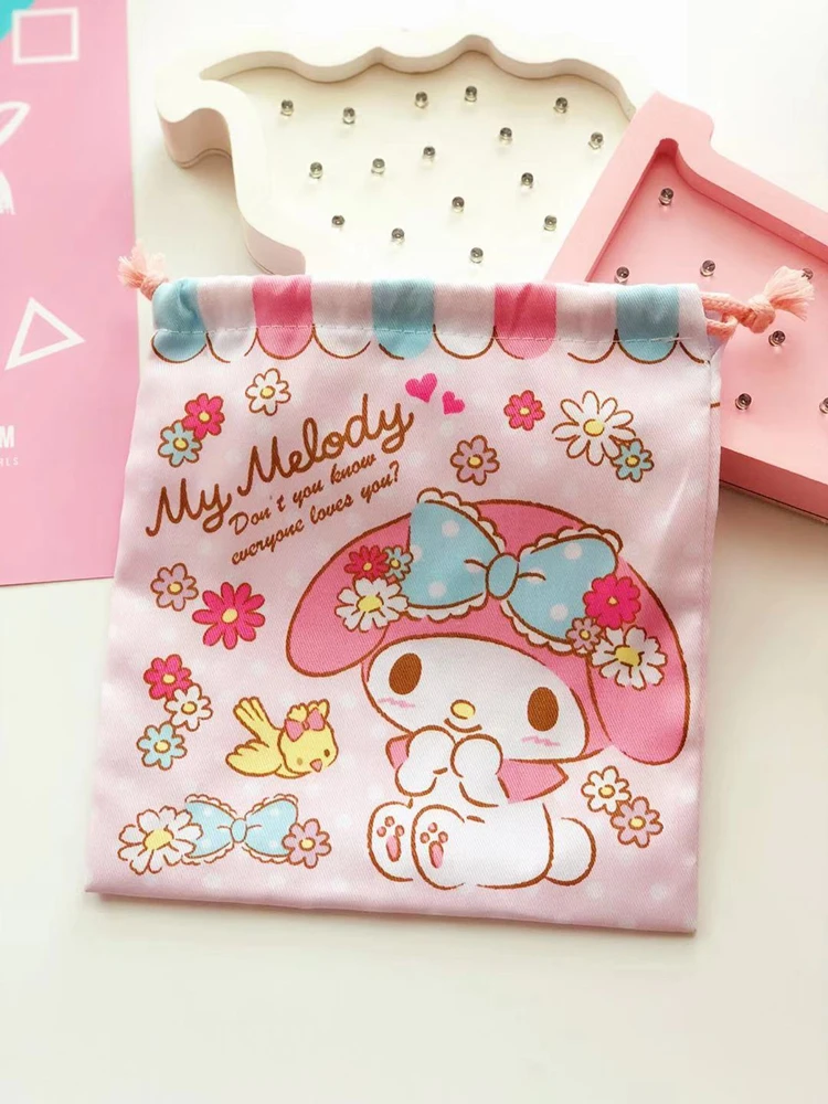 1pc Cartoon melody cinamoroll Kuromi pocket storage bag Sports School Drawstring Pump Bags for girls kids
1pc Cartoon melody cinamoroll Kuromi pocket storage bag Sports School Drawstring Pump Bags for girls kids