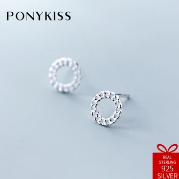 PONYKISS Trendy S925 Sterling Silver Minimalist Openwork Round Stud Earrings Women Fine Jewelry Accessory Birthday Party Gift
PONYKISS Trendy S925 Sterling Silver Minimalist Openwork Round Stud Earrings Women Fine Jewelry Accessory Birthday Party Gift