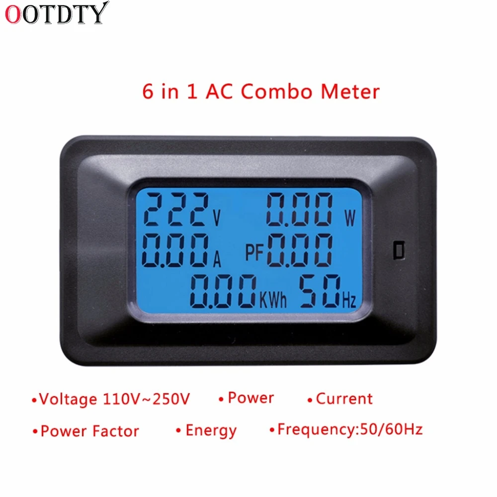 20A/100A AC LCD Digital Panel Power Watt Meter Monitor Voltage KWh Voltmeter Ammeter Tester Tools 
20A/100A AC LCD Digital Panel Power Watt Meter Monitor Voltage KWh Voltmeter Ammeter Tester Tools