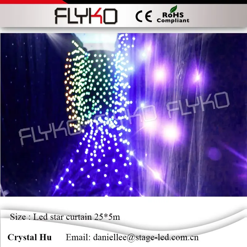 Soft Led Star Curtain high brightness LED Star Cloth for DJ Stage Wedding Backdrops Light Curtain 5M*25M 
Soft Led Star Curtain high brightness LED Star Cloth for DJ Stage Wedding Backdrops Light Curtain 5M*25M